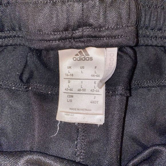 Adidas Black and Grey Track Pants Size Large - Picture 5 of 6